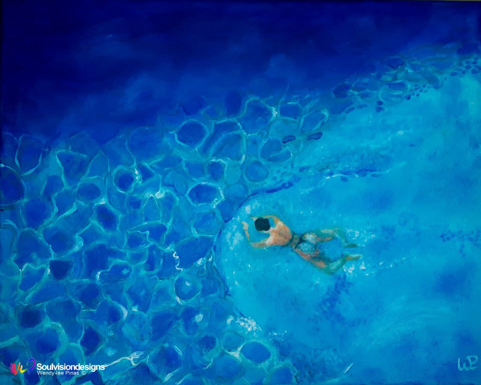 The Pool - Acrylic Painting by Wendy-lee Pinas (2020) - 20200519_221936-cut-3 (Middel)